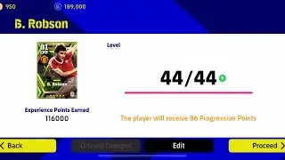 99 Rated B. Robson || max level max rating efootball 2023 level up Epic Bryan Robson
