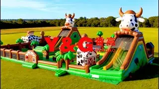 Ultimate Farm-Themed Indoor Bounce House Adventure! 🤠🐄 Giant Inflatable Park for Kids