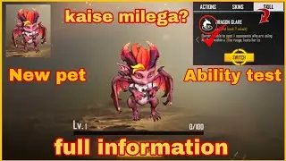 New pet in free fire | new pet ability test | OB26 update free fire | free fire advance server !