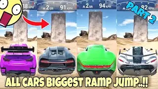 All cars biggest ramp jump..!! 😂 part 2😱|| Ultimate car driving simulator🔥||