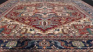 Heriz – Authentic Afghan Hand-Knotted Rug (Approx. 10′ × 13′9″)