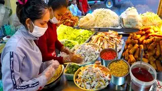 $1.25 Paté Noodle Salad! Must-Try Street Food in Phnom Penh 🇰🇭