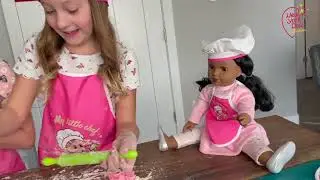 The New York Doll Collection Baking Set for kids and dolls