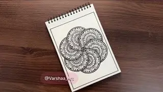 Easy Mandala Art With Just One Pen || Black pen mandala drawing for beginners