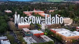 Moscow, Idaho from Above: Stunning 4K Aerial Tour of Downtown