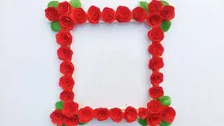 Easy photo frame making|how to make photo frame with paper|photo frame easy 