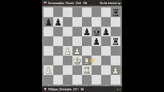 IM Christophe Philippe (FRA) 0:1 FM Tihomir Dovramadjiev (BUL)