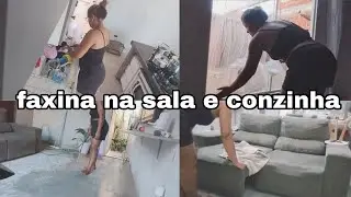 #faxinapesada ,Cozinha e Sala Estava Precisando dessa Faxina 