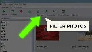 JpgKeywords - How to use the quick keyword filter