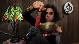 *ASMR* Yoga Nidra Sound Therapy w/Singing Bowl In B+F, Bells, Crystal  Cleanse+Sandalwood Smoke