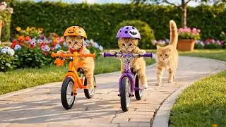 Mama Cat & Kitten Outdoor Halloween Festival, Giant Pumpkin Pie & Magic Night 🎃🧁✨