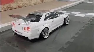 MST RMX 2.0 Tamiya Nissan R34 Skyline Z-Tune Yokomo V4 Demi Works Widebody 1/10 Scale RC Drift