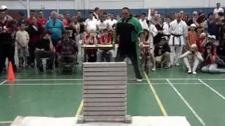 Amazing brick breaking by Marc Montpetit