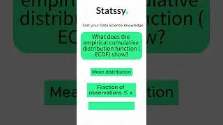 empirical cumulative distribution function (ECDF) show? | Data Science Interview Questions