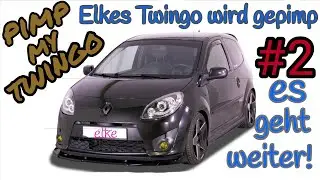 Elkes Twingo wird gepimpt Teil 2.  Die komplette Innenausstattung wird schwarz.