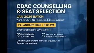 CDAC CCAT 2026 MARCH  | Rank Analysis & Centre Allocation Strategy Webinar