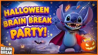 Halloween Brain Break Party | Halloween Games For Kids | Movement Activity | Halloween GoNoodle