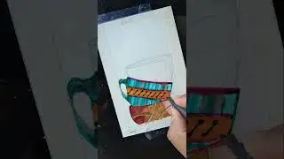 #ColorfulCups #MiniArtMagic | Vibrant Watercolor Cup Stack Design