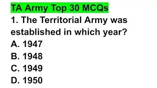 TA Army Top 30 MCQs | Science And GK | By Rohani Sir | Expected Questions For TA Army Exam 2025_26