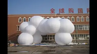 Giant inflatable cloud air dome tent art building for outdoor event decoration