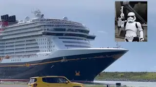 What Disney Wish Starwars horn sounds like from 3 different angles