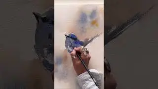 Fairy wren bird watercolor painting #art #sketch