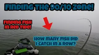 Finding the 90/10 zone during red tide | Fishing with the Salt Strong Prawn | inshore kayak fishing!