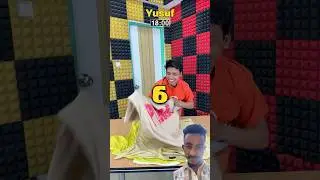Wear Maximum T-shirt In 20 Sec Challenge🤣 #funny #comedy #shorts