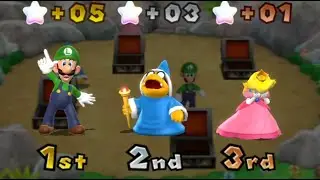 Mario Party 9- Luigi vs Peach vs Magikoopa- Magma Mine (Very Hard Diffculty)