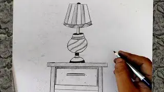 how to draw table lamp I how to draw table lamp easy I how to draw table lamp with watercolor