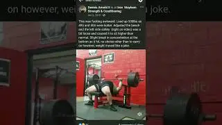 Accidental 530lbs Pin Press #powerlifting #fail #bodybuilding