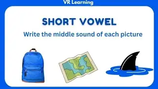 Short vowel words for kids learning || write Short vowels middle sound picture || kids fun learning 