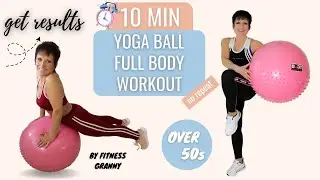 10 MIN YOGA BALL WORKOUT   How to use STABILITY BALL efficiently and get results (no repeat)