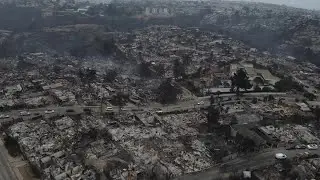 Breaking: Chile Wildfires Devastation: Drone Video Reveals Scorched Neighborhoods | News9