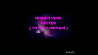 #frenchforbeginner #frenchlanguage #frenchlessons#frenchverbs #easyfrench #rester
