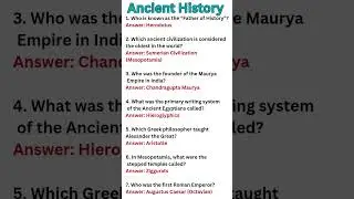 General knowledge questions and answers| History GK #ancienthistory #history #gk #facts #ssc