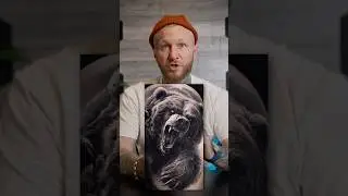 Вы бы сделали такую ​​татуировку с животным? 🤯 Нереальная татуировка медведя от @Stevotat2 🐻🤩 #та...