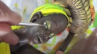 👍🏻 PASO a PASO para PINTAR CERAMICA de  AFRICANA con ACRILICOS 🍎 #ceramica #pintar