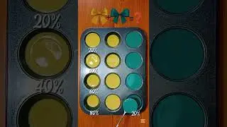 🎨 When Golden Yellow Meets Teal Green&hellip; The Result Is Pure Aesthetic Magic 💛💚#colormixingmagic #color