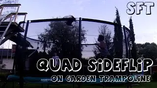 QUAD SIDEFLIP on garden trampoline!
