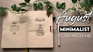 Minimalist August 2025 Bullet Journal Setup with Mini Printer