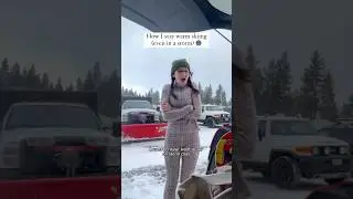 How to stay warm all day on the mountain ⛷️ #skiing #snowboarding #skiers #girlswhoski