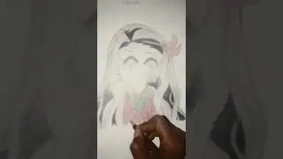 &ldquo;Cute but Powerful | Nezuko Art 🔥&rdquo; #shortfeed #shortviral #nezukokamado #animedrawing  #viralart