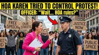 HOA Karen Tried Controlling a Protest Crowd &mdash; Officers Were Confused