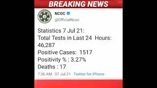 NCOC Updates, July7, 2021, Coronavirus updates ,Voice of Asia