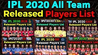 IPL 2020 - All Teams Confirmed Released Players | SRH, KKR, CSK, MI, RCB, DC Released Players 2020