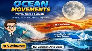 Ocean Movements in 10 Minutes 🌀 | Waves, Tides & Currents | Exam Ready Geography #vardaan_arts_class