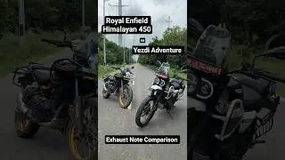 Royal Enfield Himalayan 450 vs Yezdi Adventure | Exhaust Note 🔊 Comparison| Times Drive #shorts