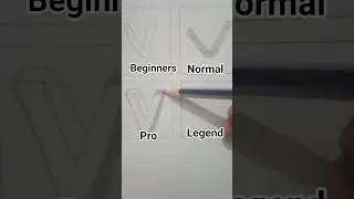 How to draw 3D 'v' letter #drawing #shorts #opticalillussion