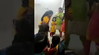 In dance class cake cutting
